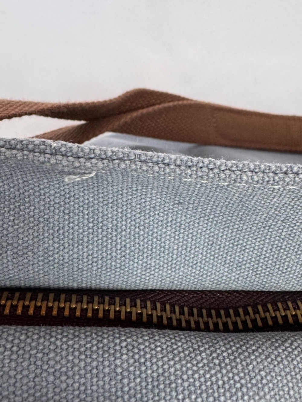Zede Paris Pont-des-Arts Washed Canvas Crossbody Bag - Blue - Picture 7 of 8